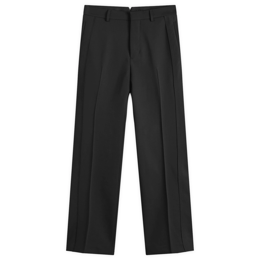 AMI Paris Men's Contrasted Straight Pant Black/Black